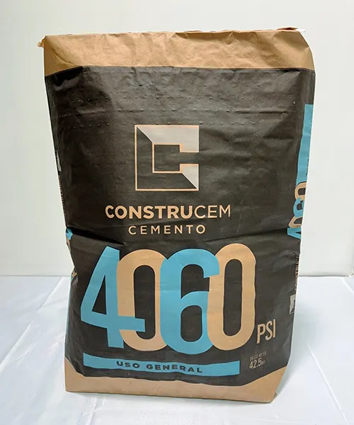 Self-closing micro-perforated bag for filling cement